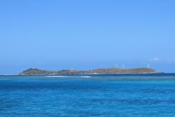 Landfall in the BVIs was delightful.: We sailed past Richard Branson